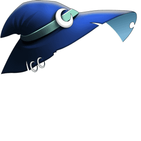 Chapéu de bruxa azul